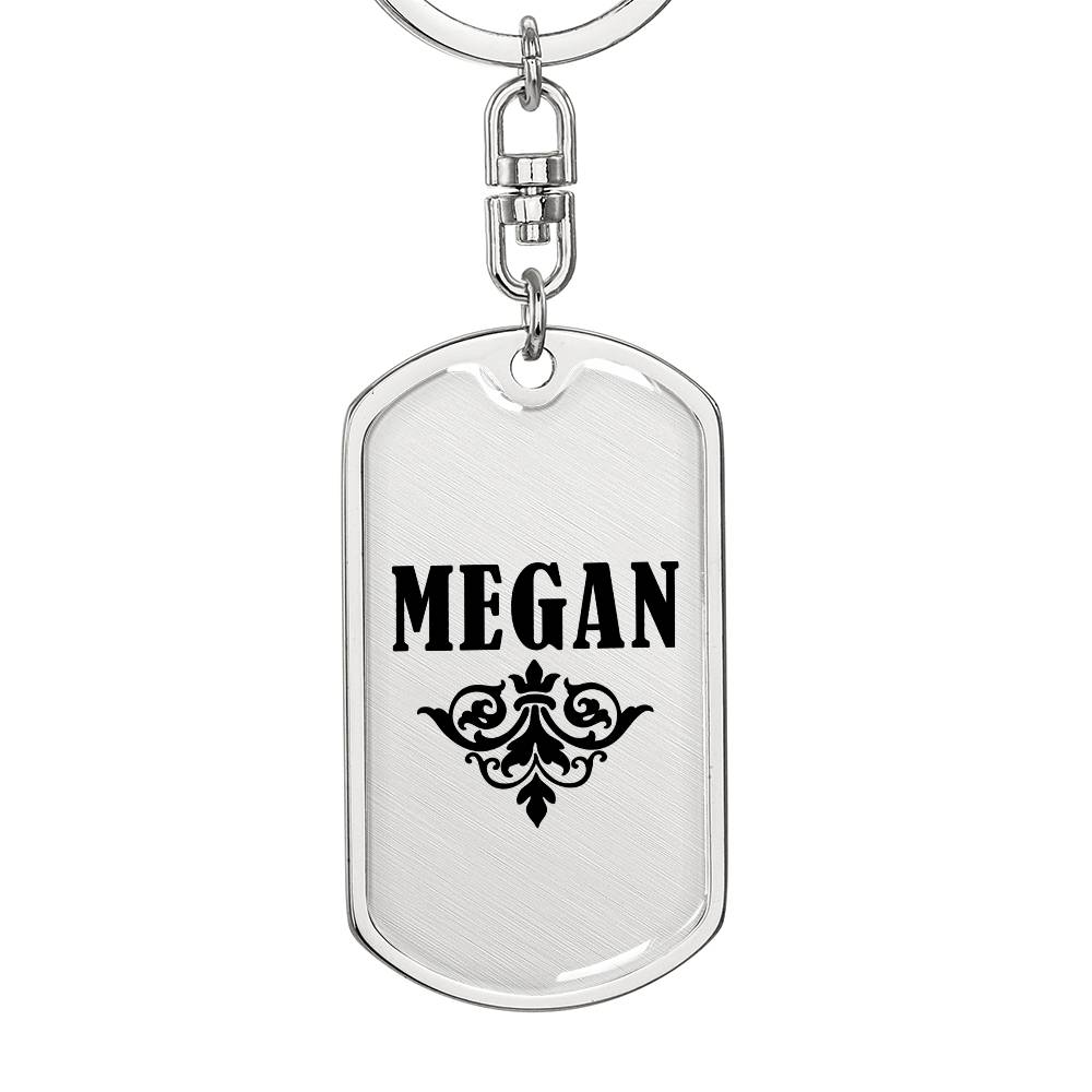 Megan v01a - Luxury Dog Tag Keychain