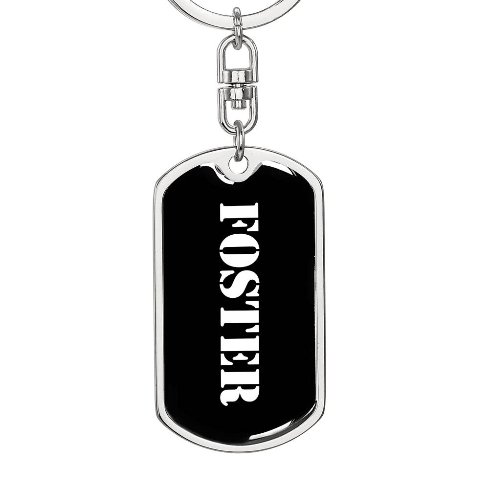Foster v3 - Luxury Dog Tag Keychain