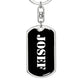 Josef v3 - Luxury Dog Tag Keychain