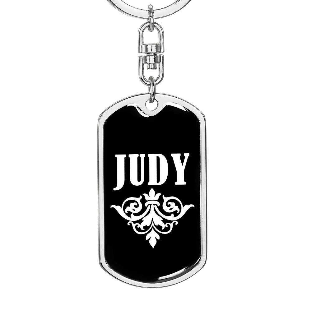 Judy v03a - Luxury Dog Tag Keychain