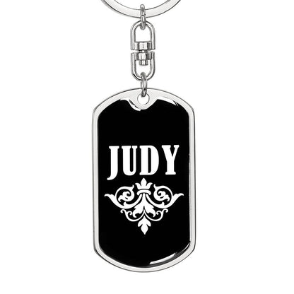 Judy v03a - Luxury Dog Tag Keychain