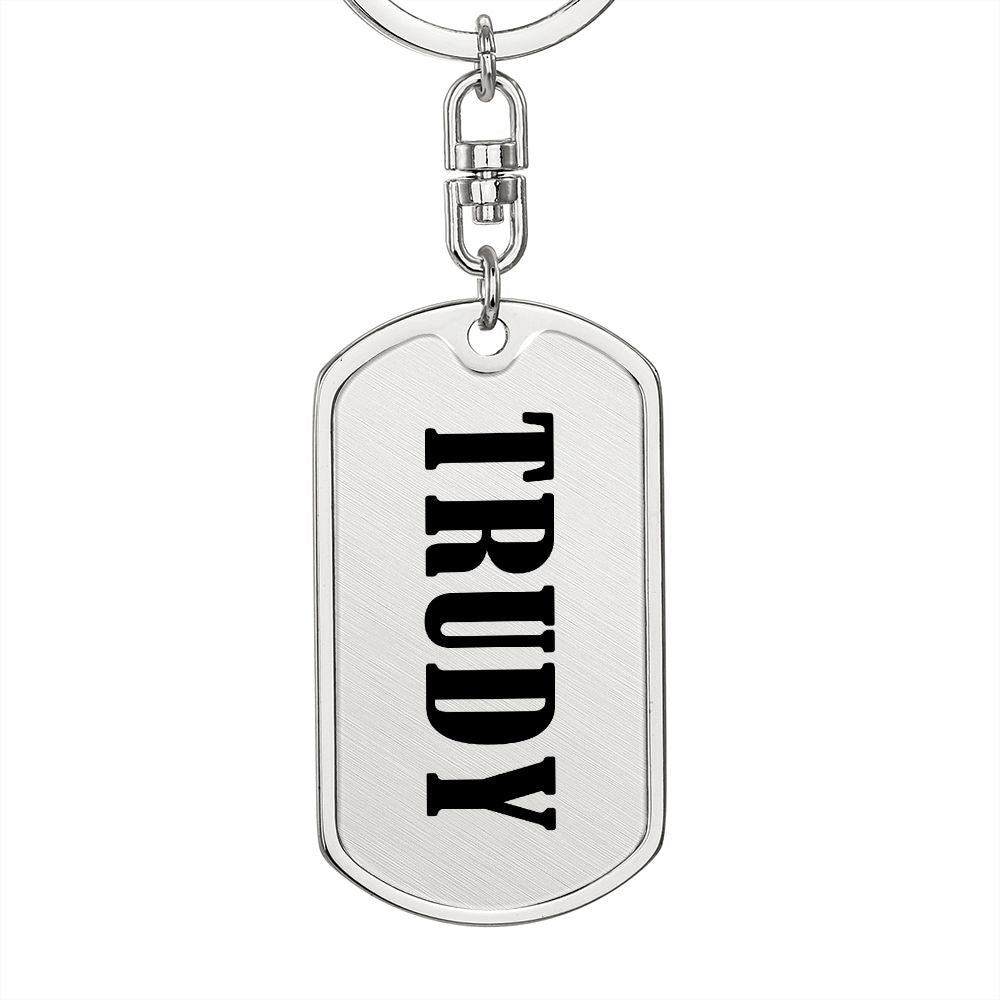 Trudy v01 - Luxury Dog Tag Keychain