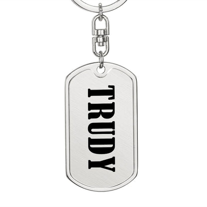 Trudy v01 - Luxury Dog Tag Keychain