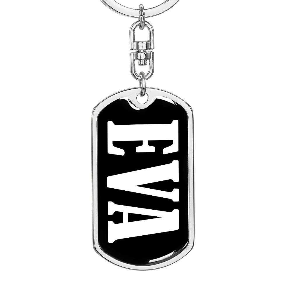 Eva v01w - Luxury Dog Tag Keychain