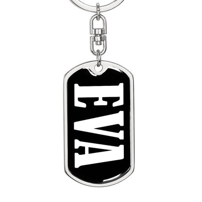 Eva v01w - Luxury Dog Tag Keychain