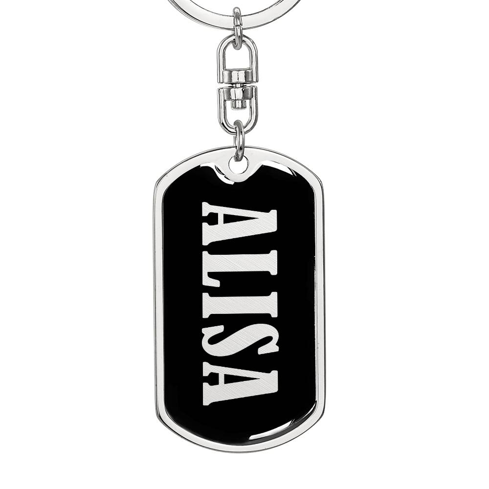 Alisa v02 - Luxury Dog Tag Keychain