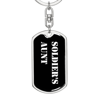 Soldier's Aunt v3 - Luxury Dog Tag Keychain