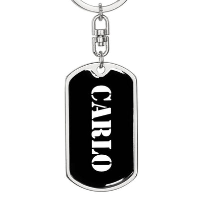 Carlo v3 - Luxury Dog Tag Keychain