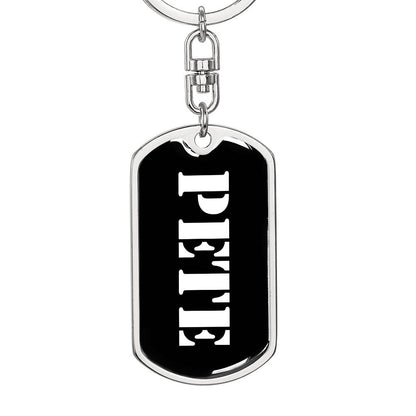 Pete v2 - Luxury Dog Tag Keychain