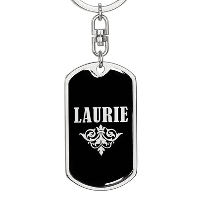 Laurie v02a - Luxury Dog Tag Keychain