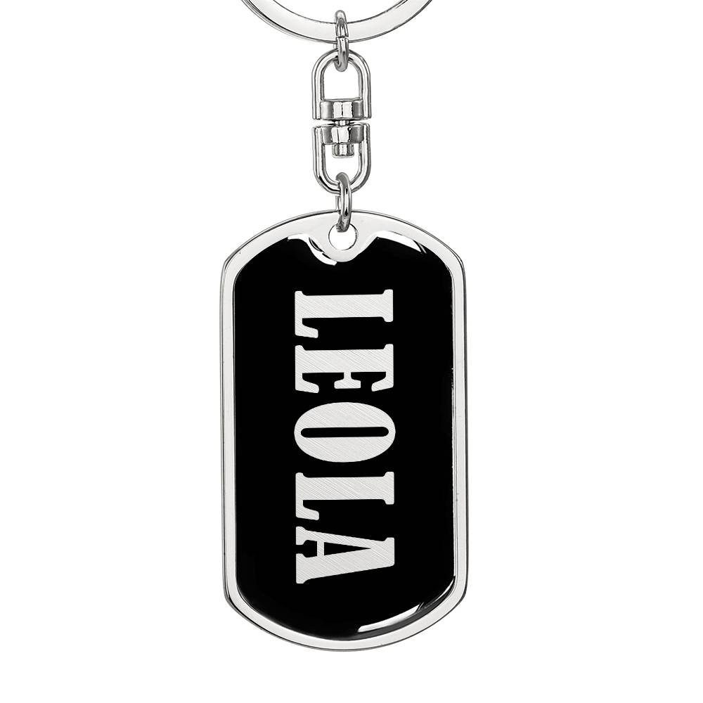 Leola v02 - Luxury Dog Tag Keychain