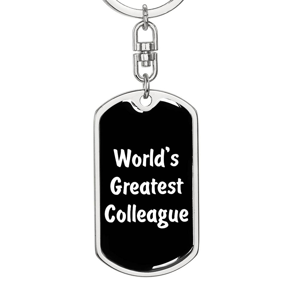 World's Greatest Colleague v3 - Luxury Dog Tag Keychain