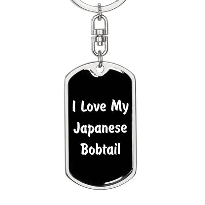 Love My Japanese Bobtail v3 - Luxury Dog Tag Keychain