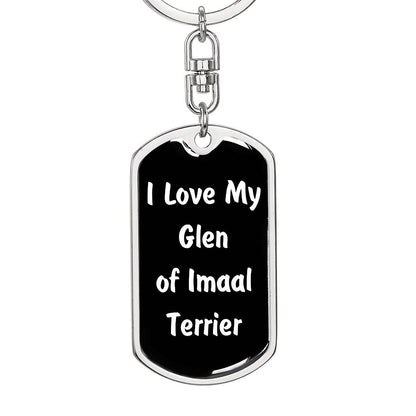 Love My Glen of Imaal Terrier v6 - Luxury Dog Tag Keychain