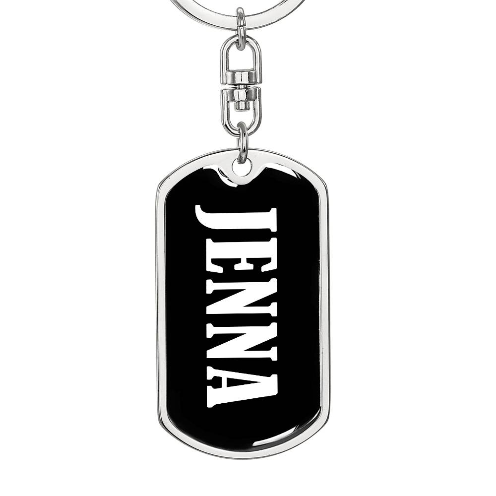 Jenna v03 - Luxury Dog Tag Keychain