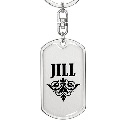 Jill v01a - Luxury Dog Tag Keychain