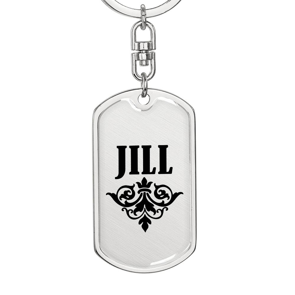Jill v01a - Luxury Dog Tag Keychain