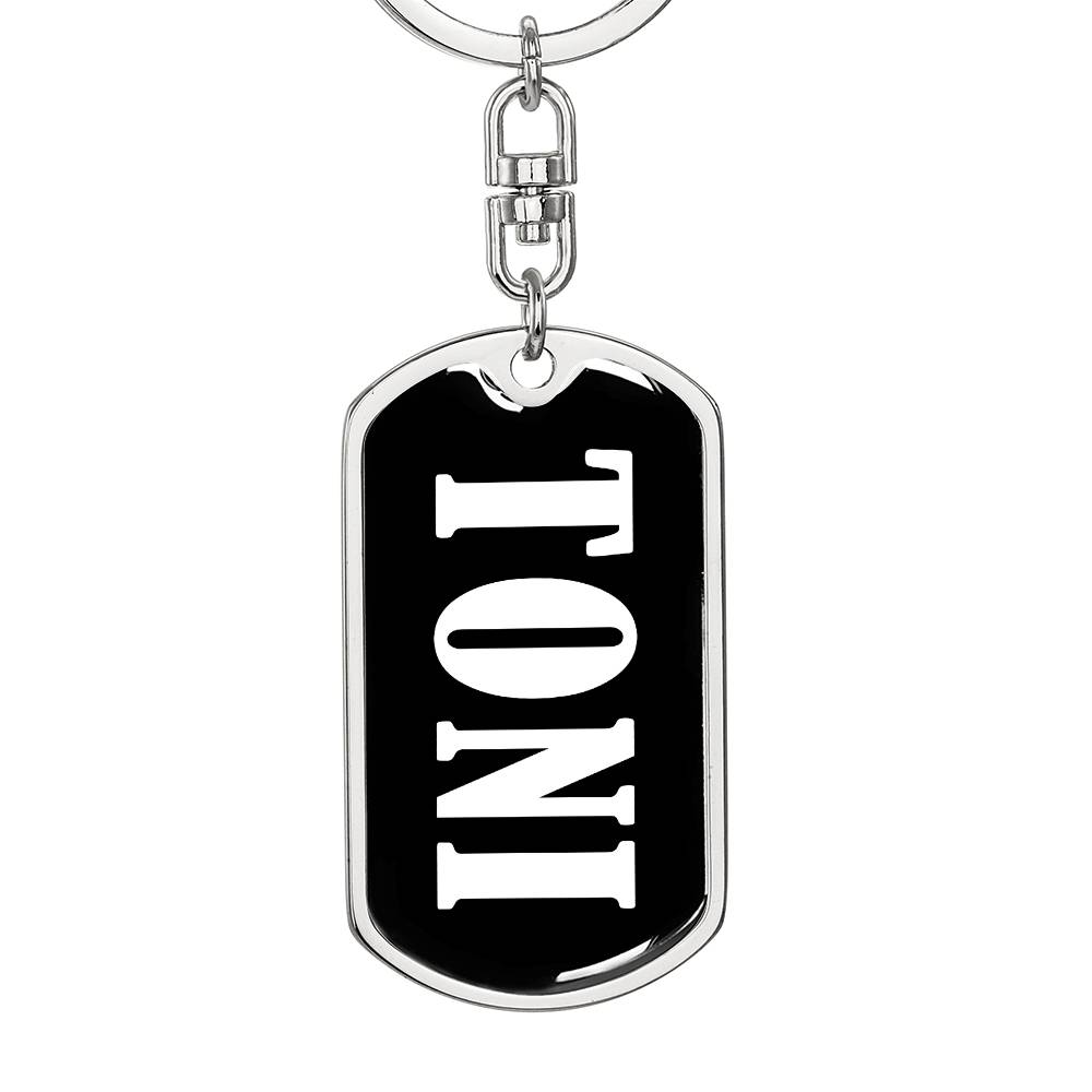 Toni v01w - Luxury Dog Tag Keychain