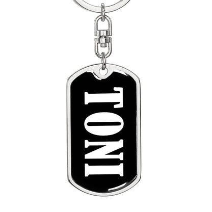 Toni v01w - Luxury Dog Tag Keychain