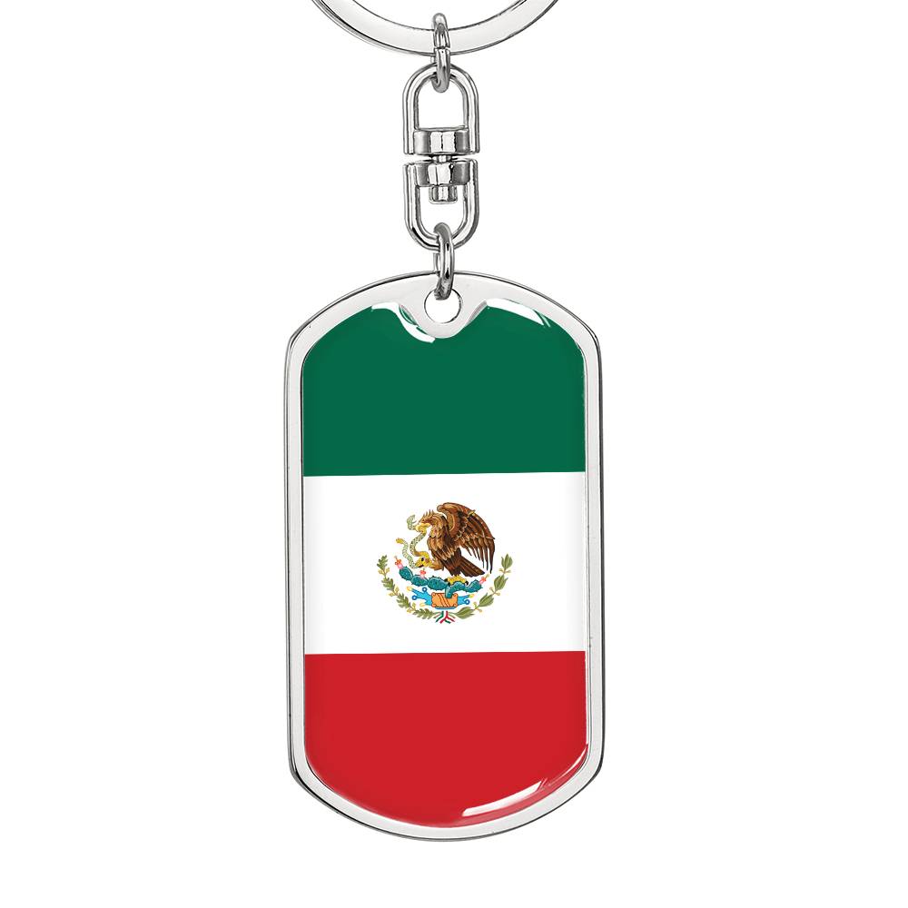 Mexican Flag - Luxury Dog Tag Keychain