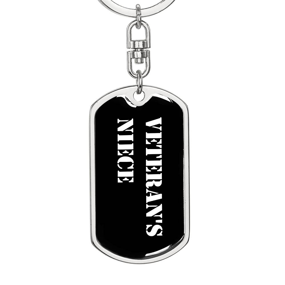 Veteran's Niece v3 - Luxury Dog Tag Keychain