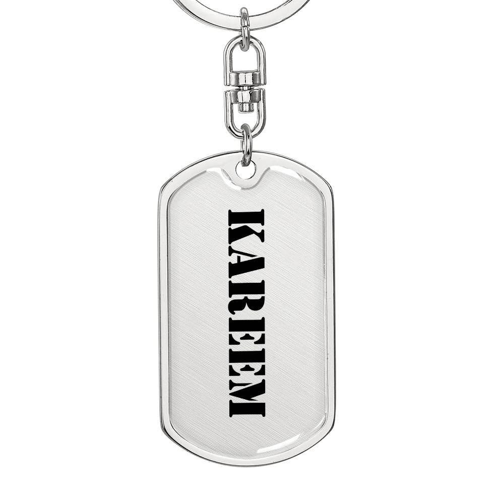 Kareem - Luxury Dog Tag Keychain