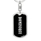 Dominique v02 - Luxury Dog Tag Keychain