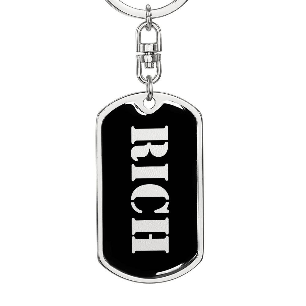 Rich v2 - Luxury Dog Tag Keychain