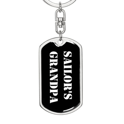 Sailor's Grandpa v3 - Luxury Dog Tag Keychain