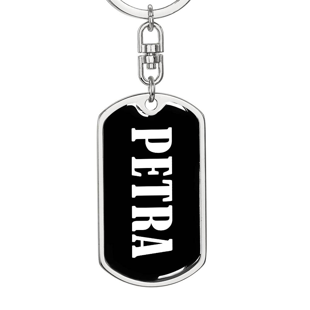 Petra v03 - Luxury Dog Tag Keychain