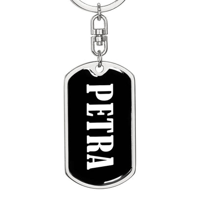 Petra v03 - Luxury Dog Tag Keychain