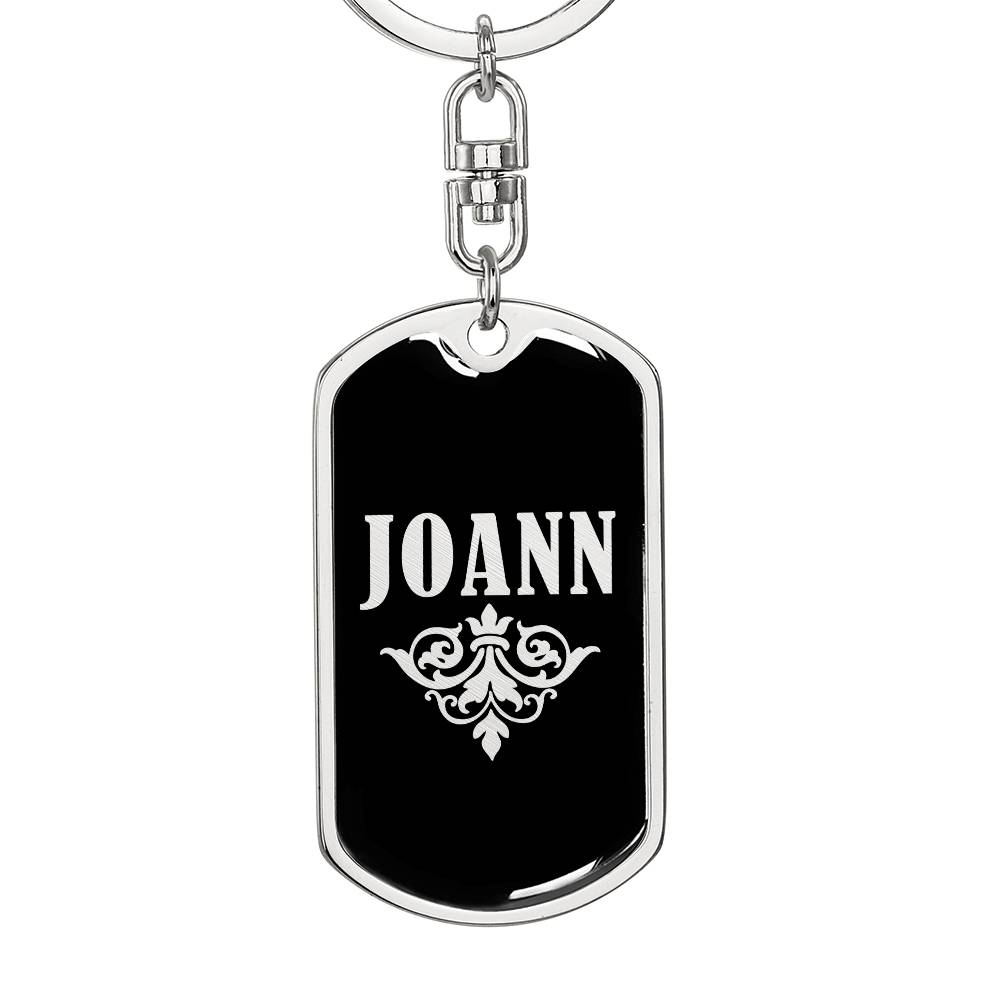 Joann v02a - Luxury Dog Tag Keychain