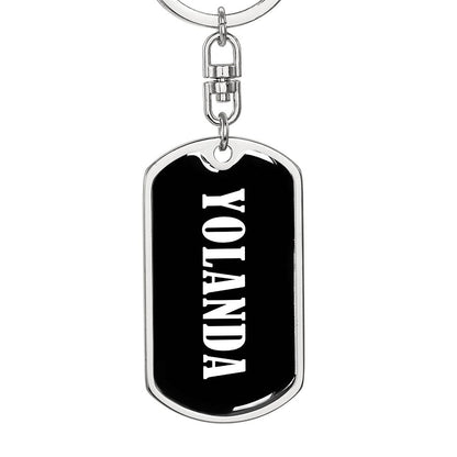 Yolanda v01w - Luxury Dog Tag Keychain