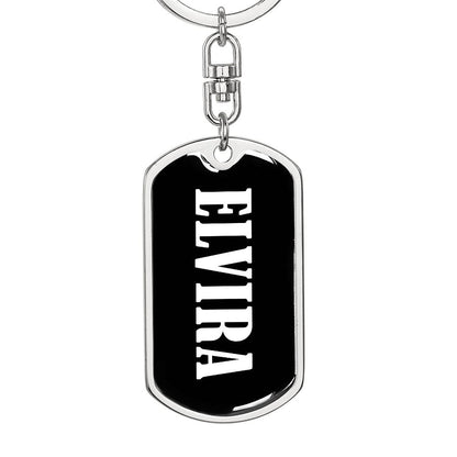 Elvira v03 - Luxury Dog Tag Keychain