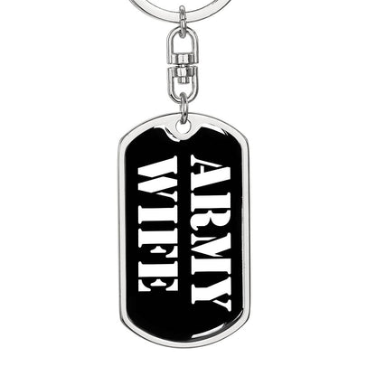 Army Wife v3 - Luxury Dog Tag Keychain