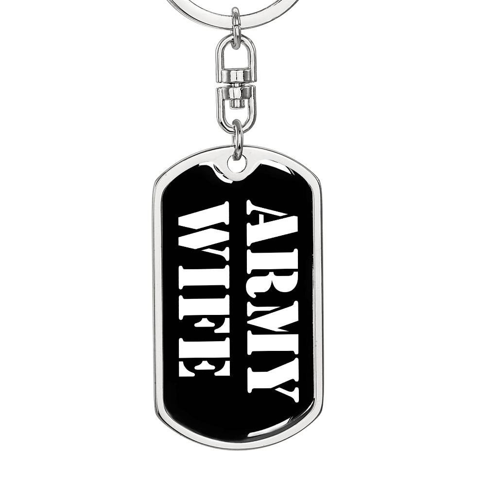 Army Wife v3 - Luxury Dog Tag Keychain