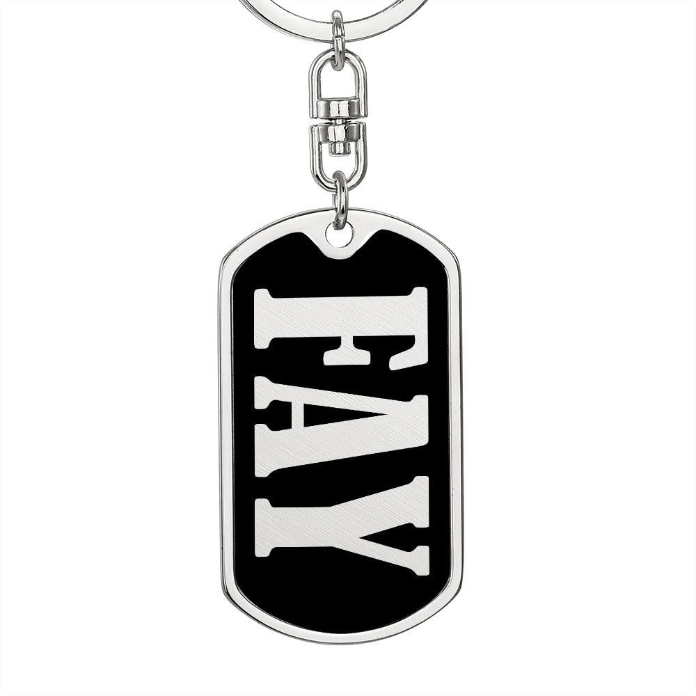 Fay v02 - Luxury Dog Tag Keychain