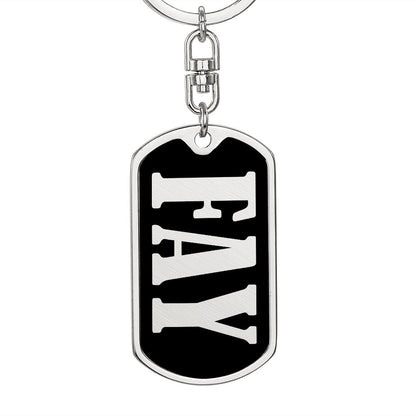 Fay v02 - Luxury Dog Tag Keychain