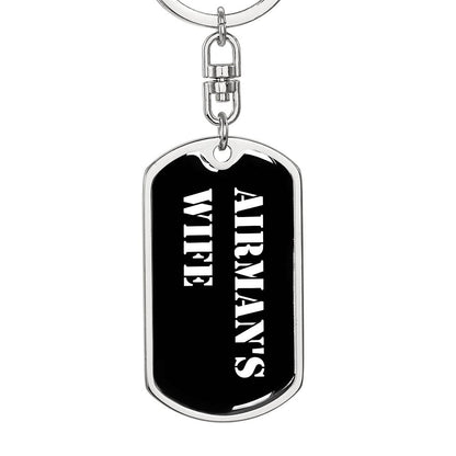 Airman's Wife v3 - Luxury Dog Tag Keychain