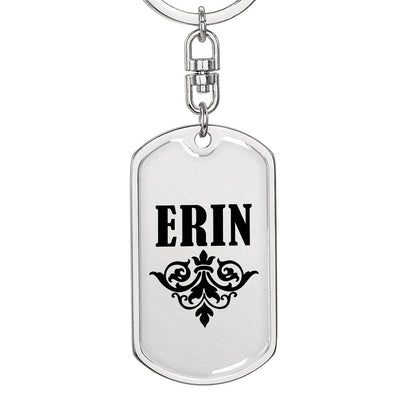 Erin v01a - Luxury Dog Tag Keychain