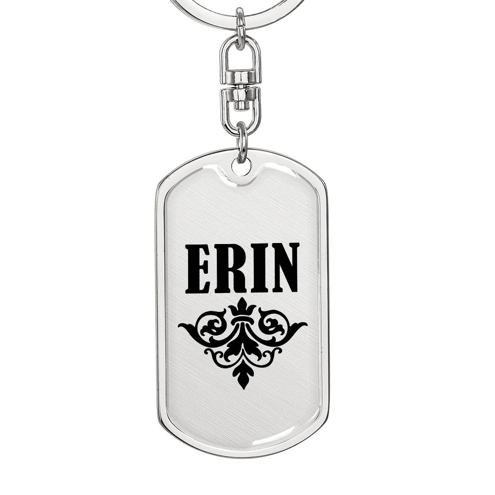 Erin v01a - Luxury Dog Tag Keychain