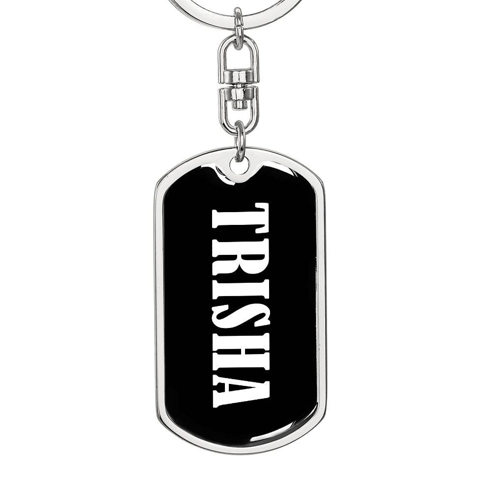 Trisha v03 - Luxury Dog Tag Keychain