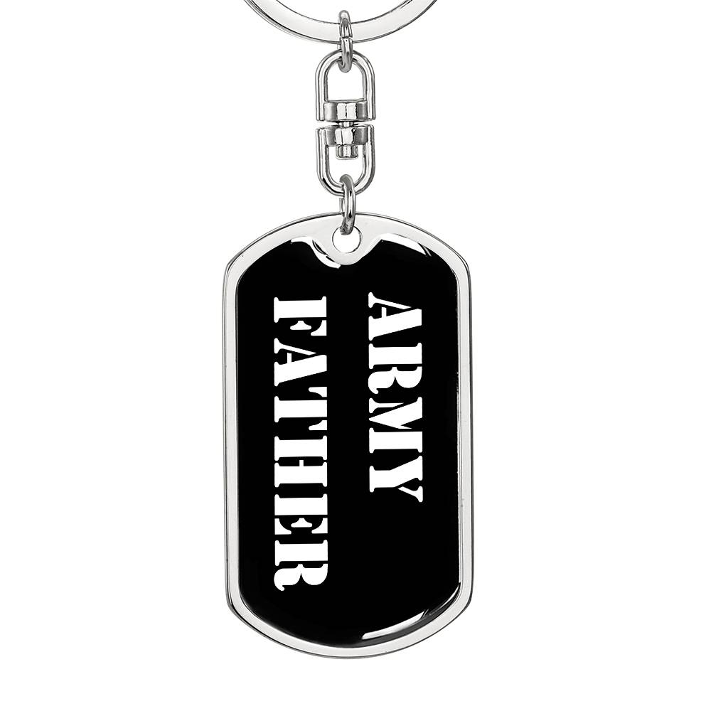 Army Father v3 - Luxury Dog Tag Keychain