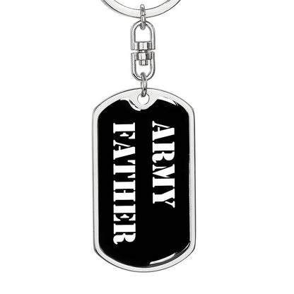 Army Father v3 - Luxury Dog Tag Keychain