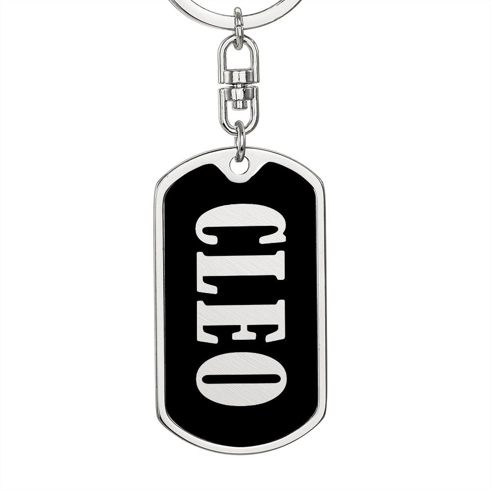 Cleo v02 - Luxury Dog Tag Keychain