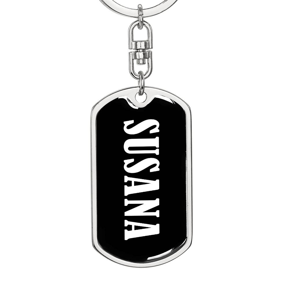 Susana v03 - Luxury Dog Tag Keychain