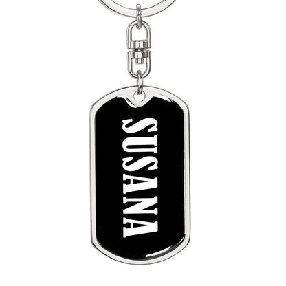 Susana v03 - Luxury Dog Tag Keychain