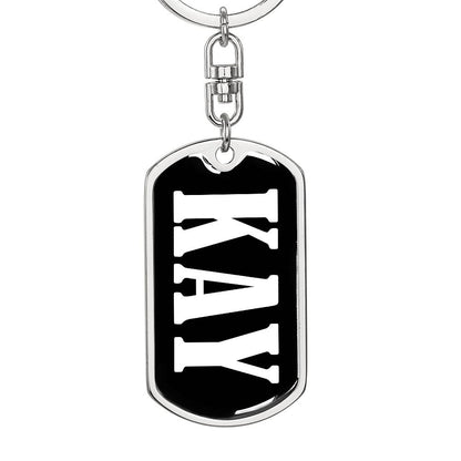 Kay v01w - Luxury Dog Tag Keychain