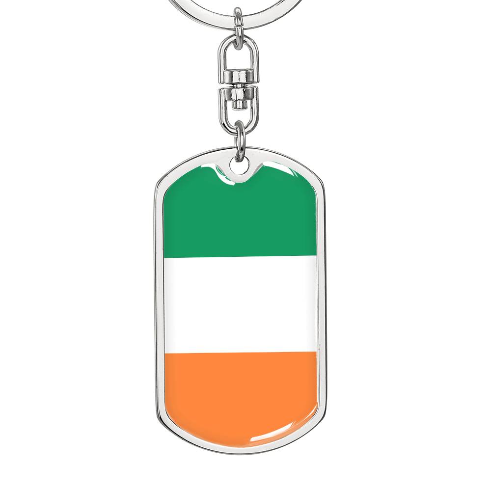 Irish Flag - Luxury Dog Tag Keychain