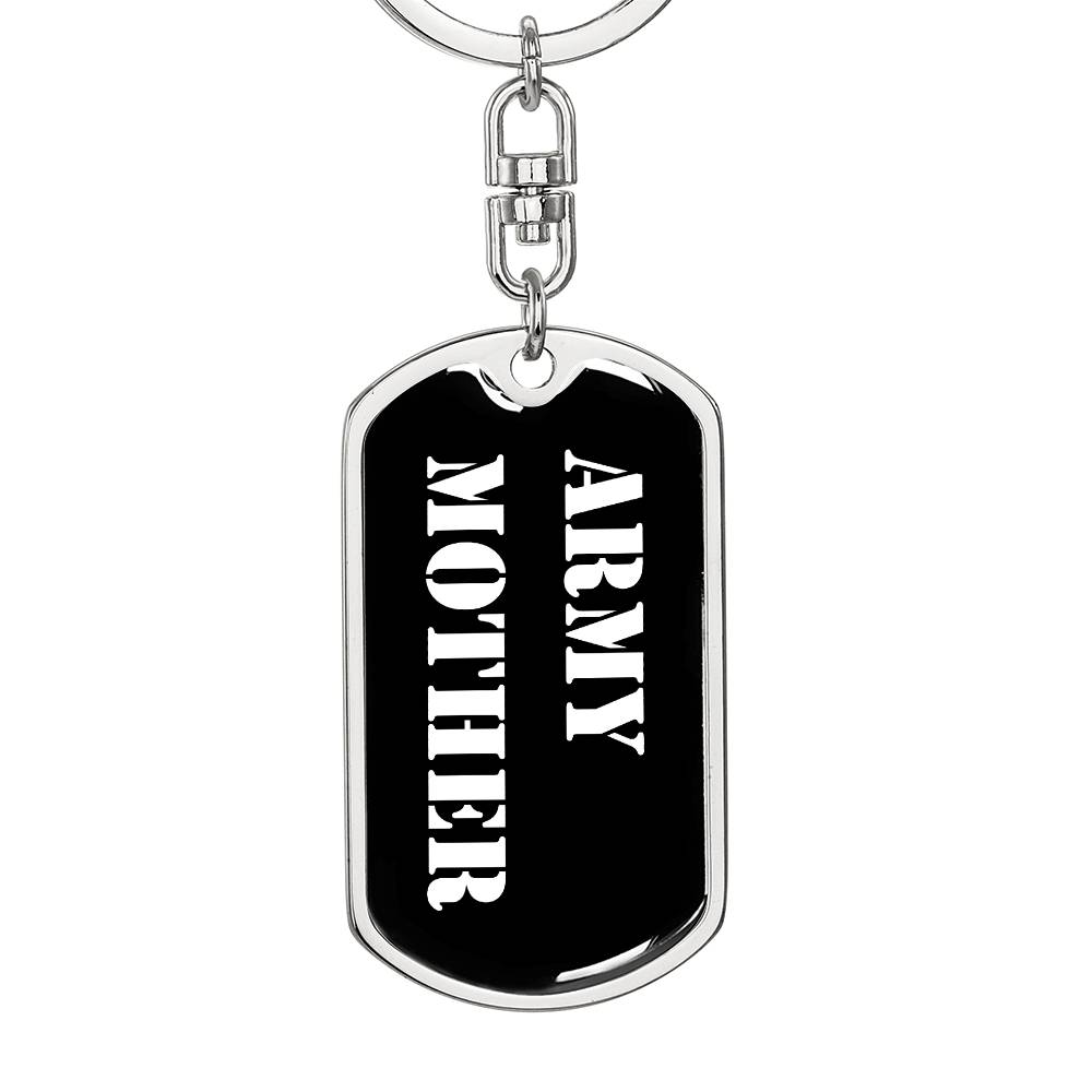 Army Mother v3 - Luxury Dog Tag Keychain